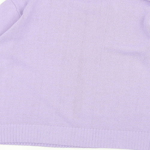 Pure & Natural Womens Purple  Knit Pullover Jumper Size M