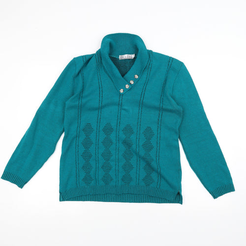 Pure & Natural Womens Green   Pullover Jumper Size M