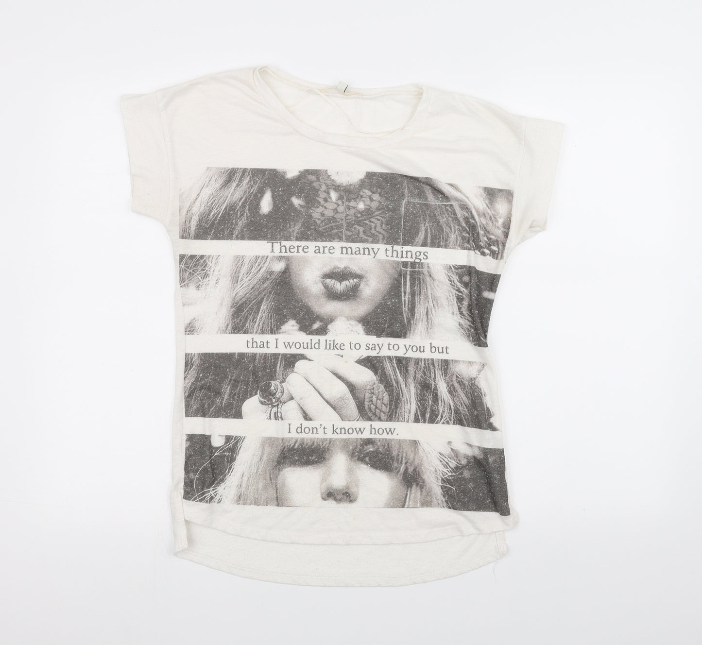 Bershka Womens White   Basic T-Shirt Size S