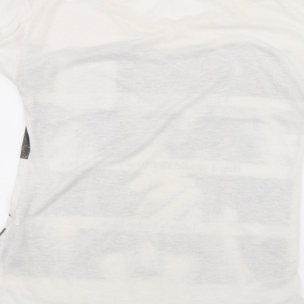 Bershka Womens White   Basic T-Shirt Size S