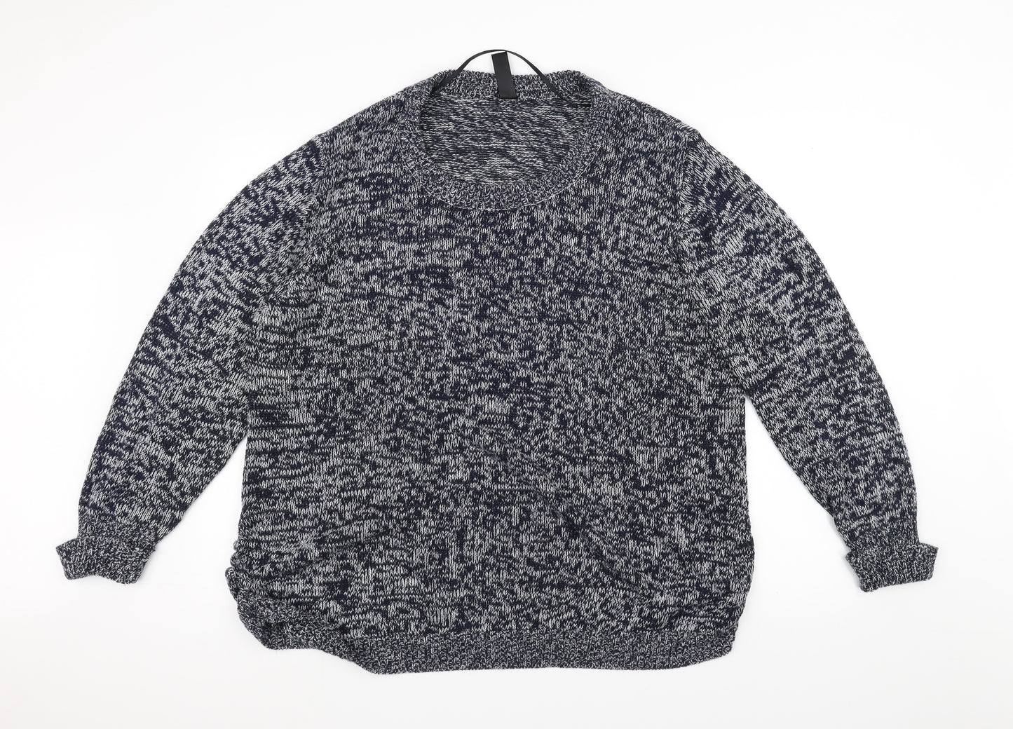 Yours Womens Blue  Knit Pullover Jumper Size 26