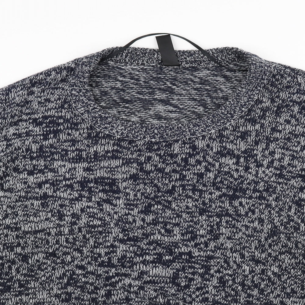 Yours Womens Blue  Knit Pullover Jumper Size 26