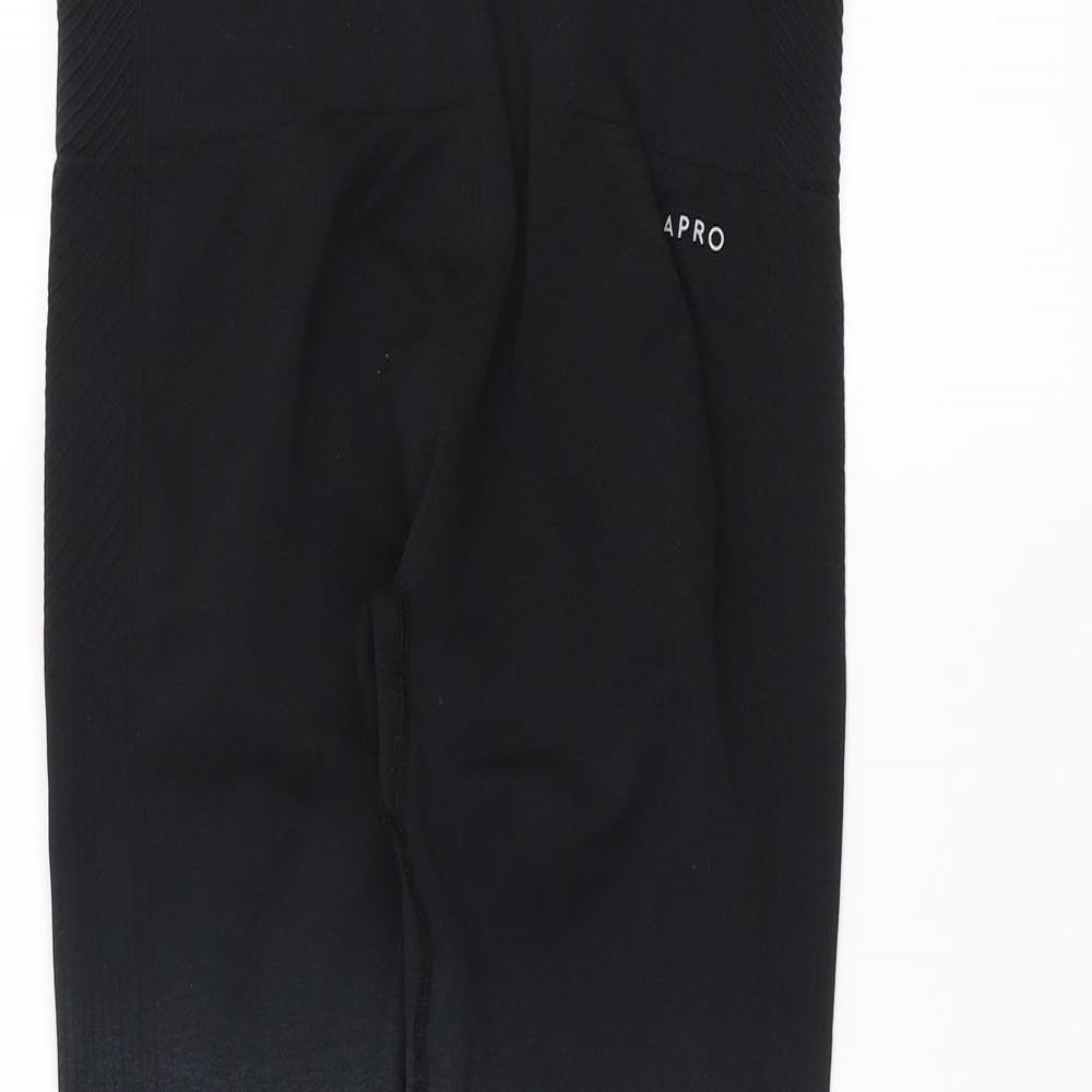 USA Pro Womens Black   Jogger Leggings Size 14 L23 in