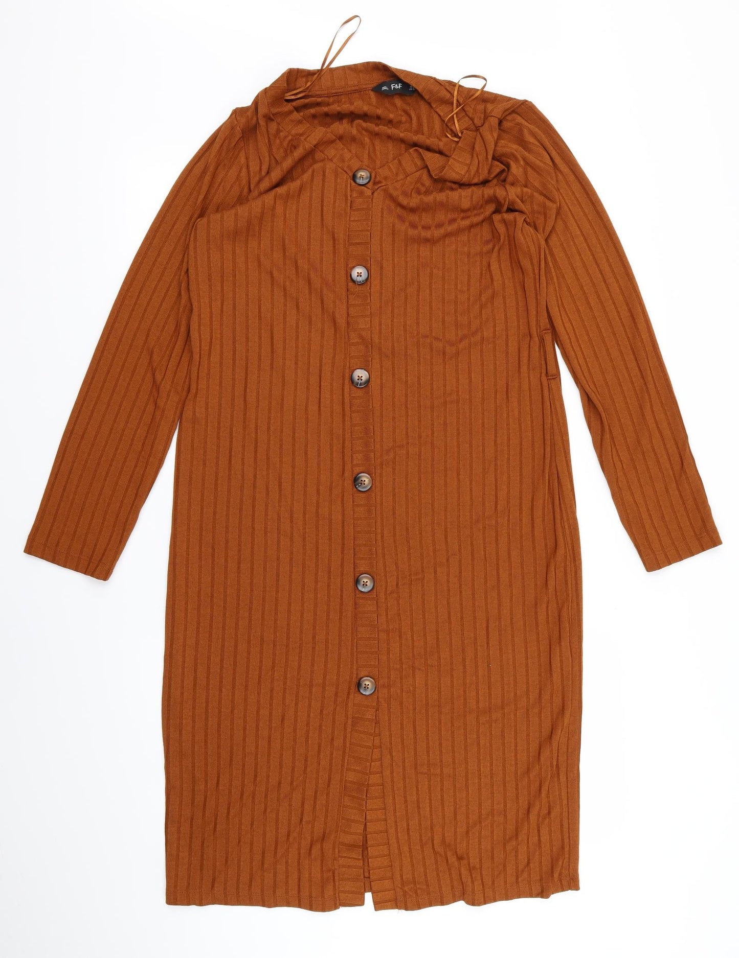 F&F Womens Brown   Jumper Dress  Size 16