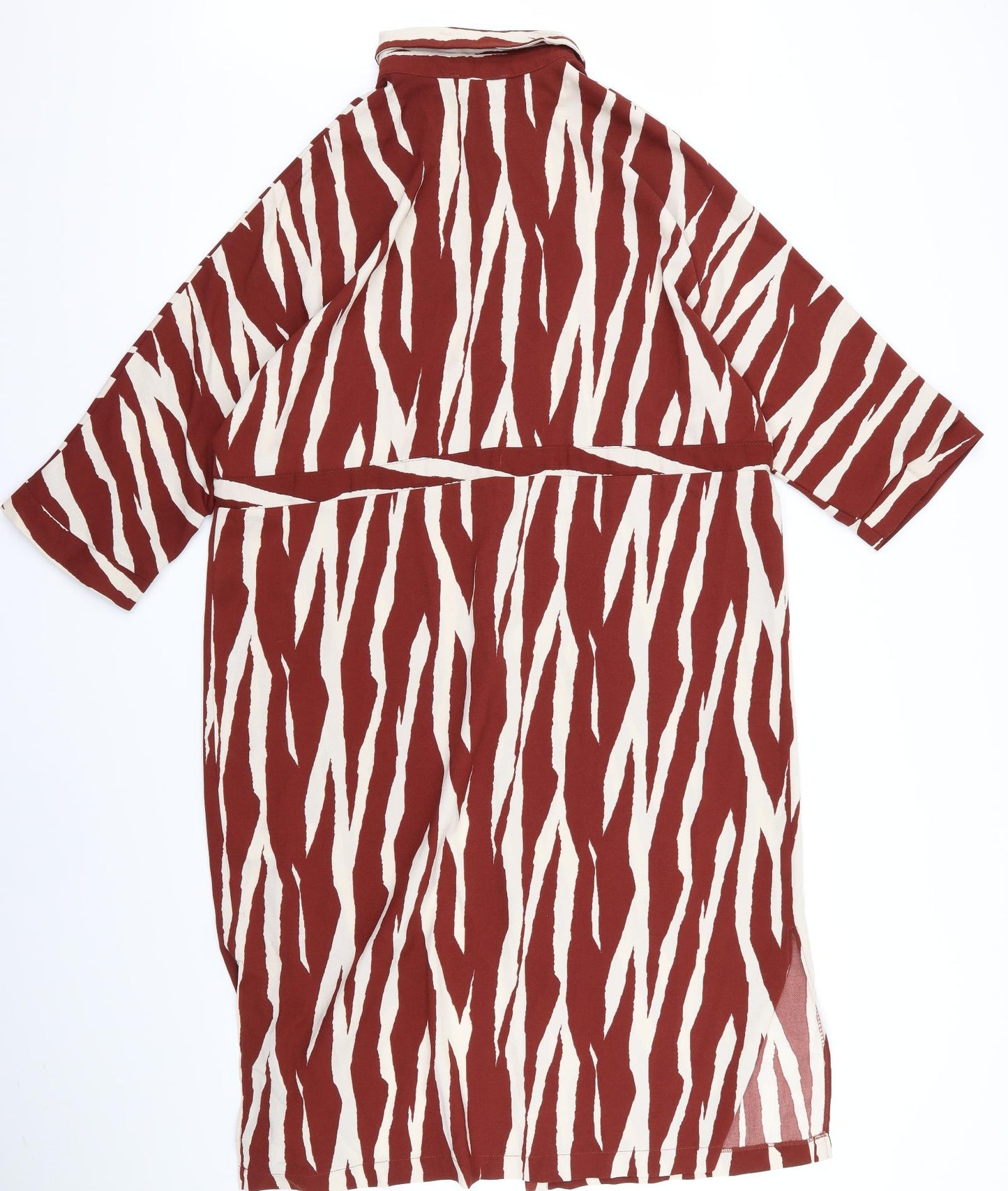 Primark Womens Brown Animal Print  Shirt Dress  Size 16