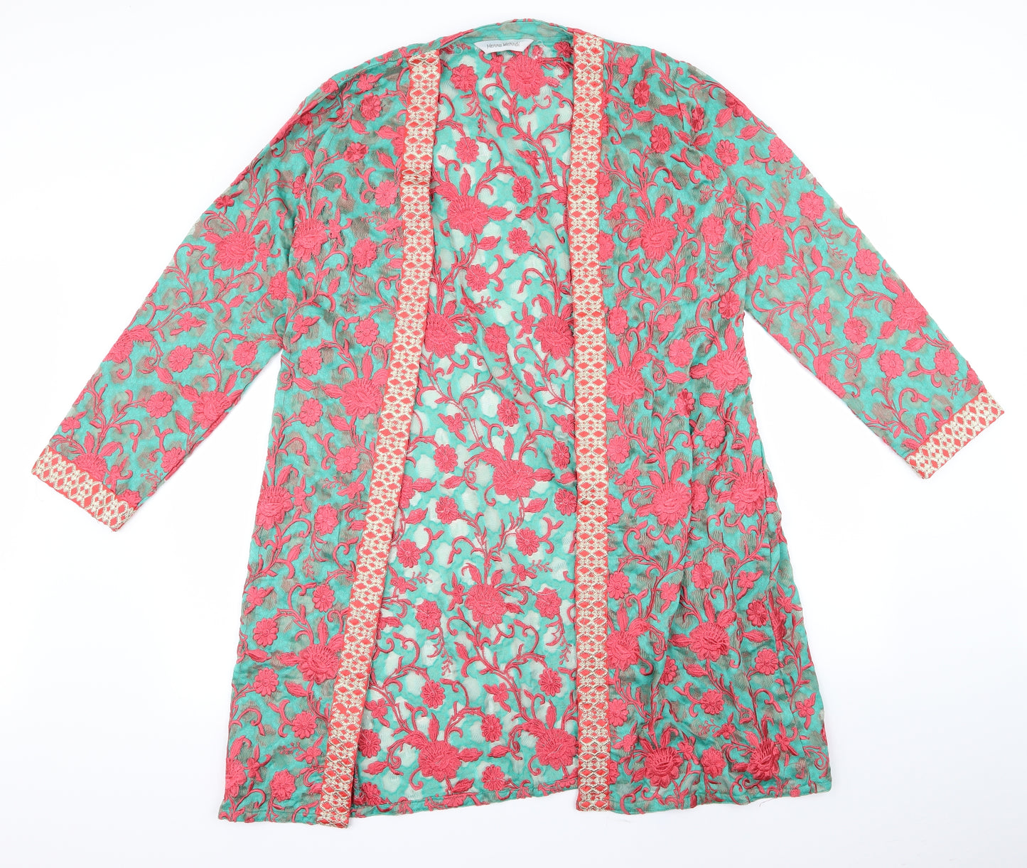 heena mehndi  Womens Green Floral  Jacket  Size L