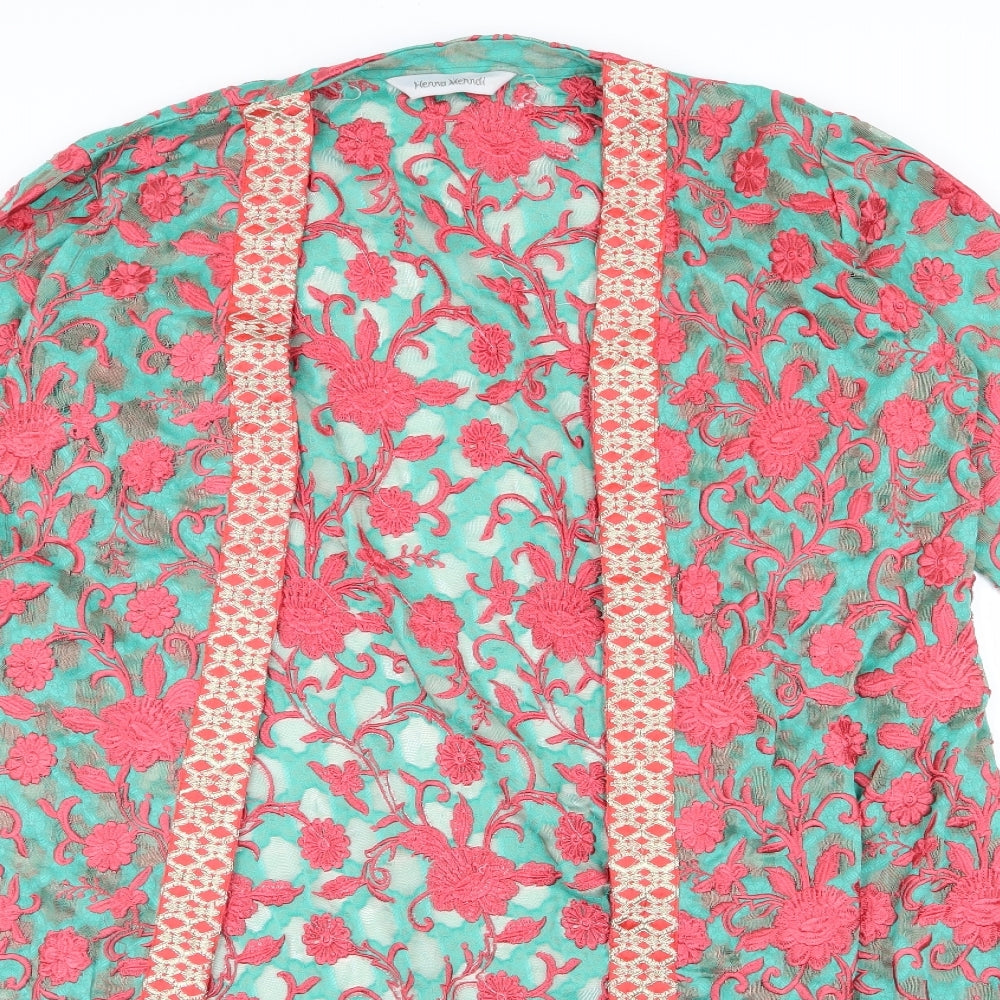 heena mehndi  Womens Green Floral  Jacket  Size L