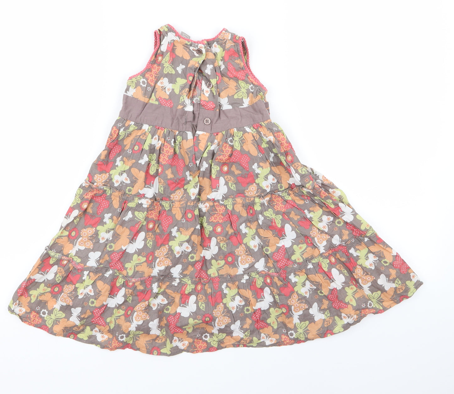 Tu  Girls Brown Floral  Fit & Flare  Size 3 Years