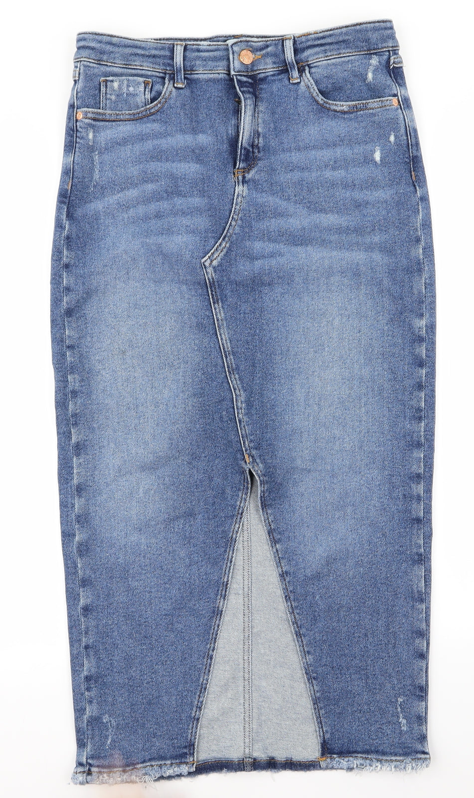 River Island Womens Blue  Denim Straight & Pencil Skirt Size 12