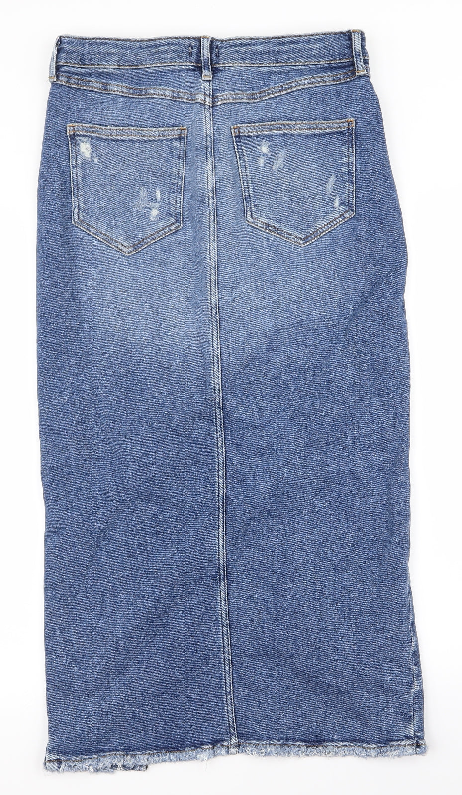 River Island Womens Blue  Denim Straight & Pencil Skirt Size 12