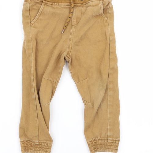 Preworn Baby Brown   Jogger Trousers Size 0-3 Months