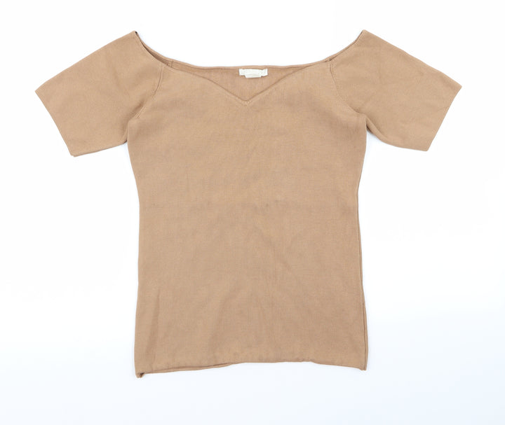 H&M Womens Beige Cardigan Jumper Size S