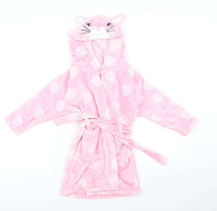 John Lewis Girls Pink Animal Print Top Robe Size 2 Years