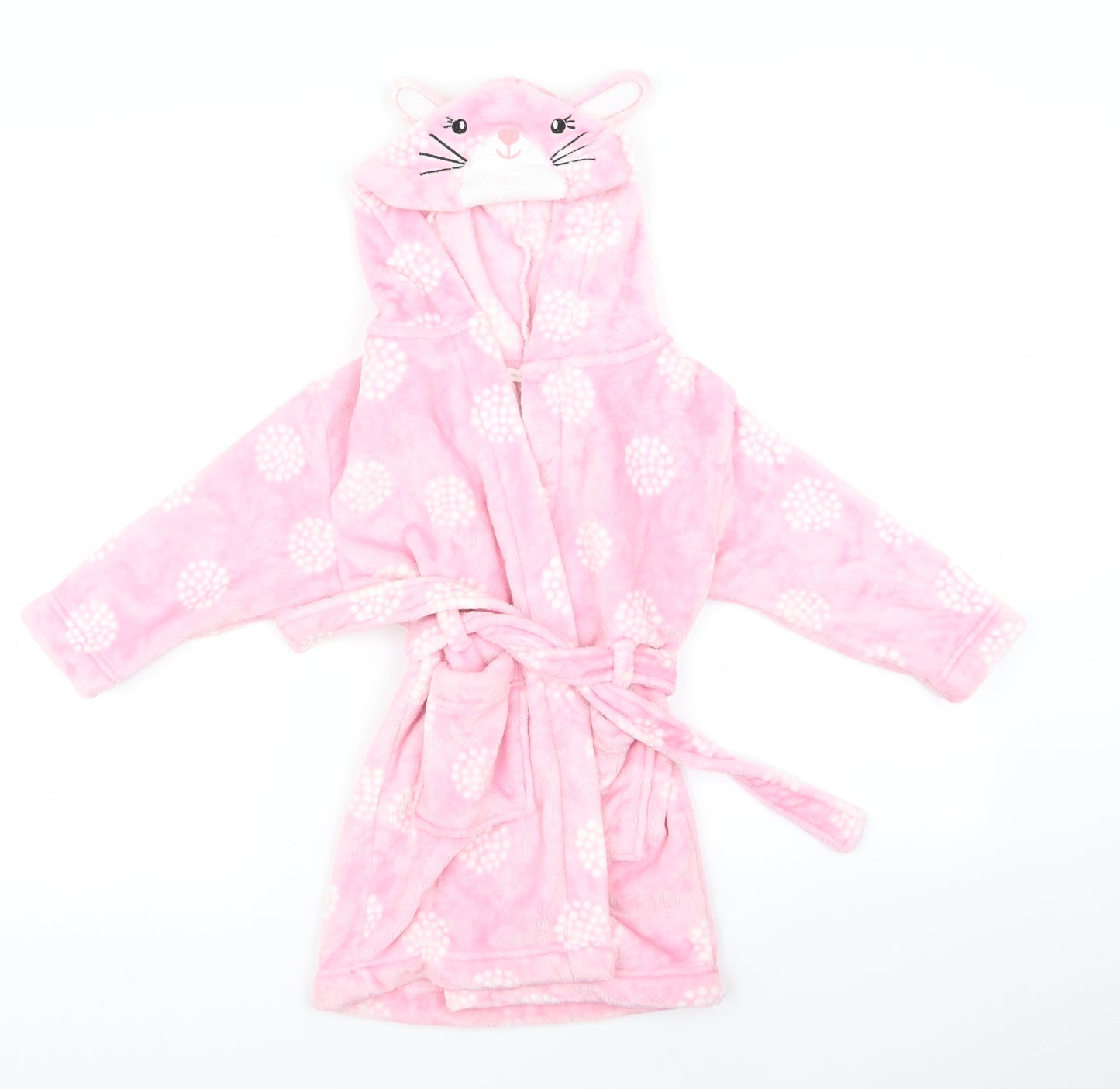 John Lewis Girls Pink Animal Print  Top Robe Size 2 Years