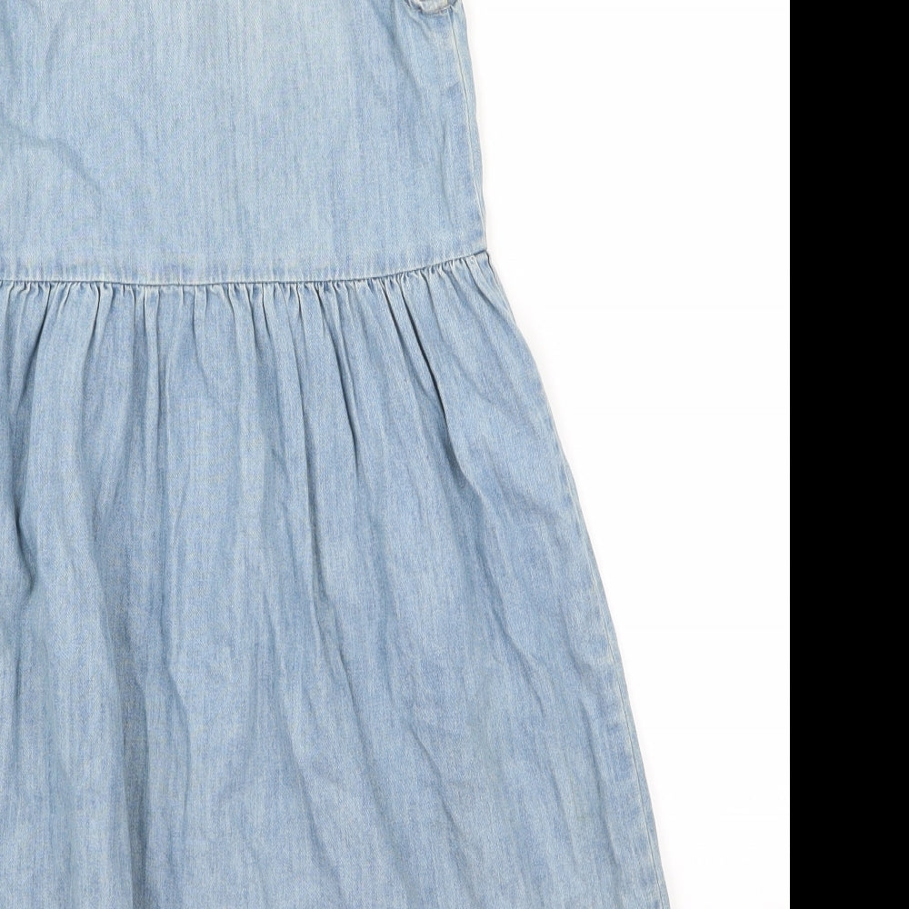 Preworn Girls Blue  Denim Fit & Flare  Size 6 Years