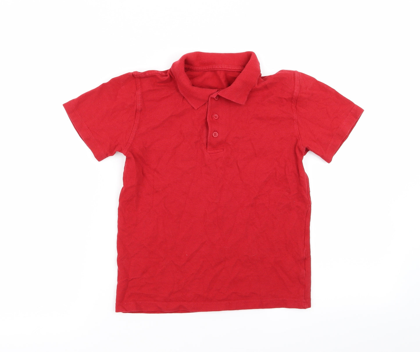 Preworn Boys Red   Basic Polo Size 8 Years