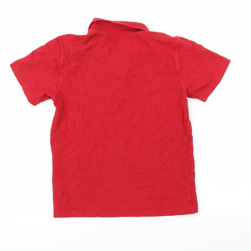 Preworn Boys Red   Basic Polo Size 8 Years