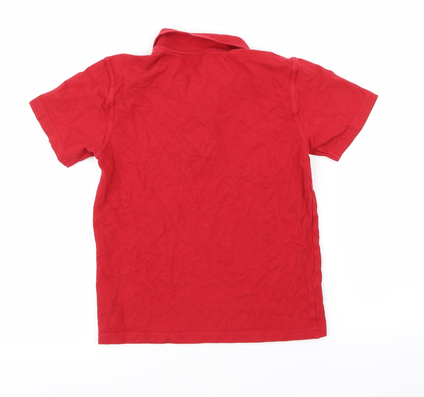 Preworn Boys Red   Basic Polo Size 8 Years