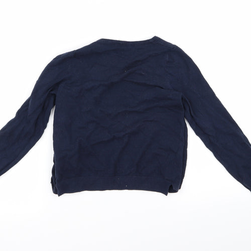H&M Girls Blue   Cardigan Jumper Size 6 Years