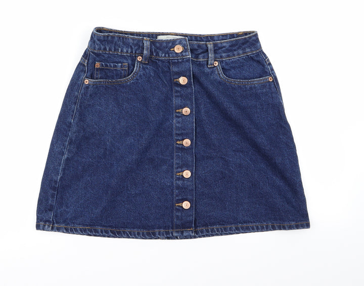 Preworn Womens Blue Denim Straight & Pencil Skirt Size 10