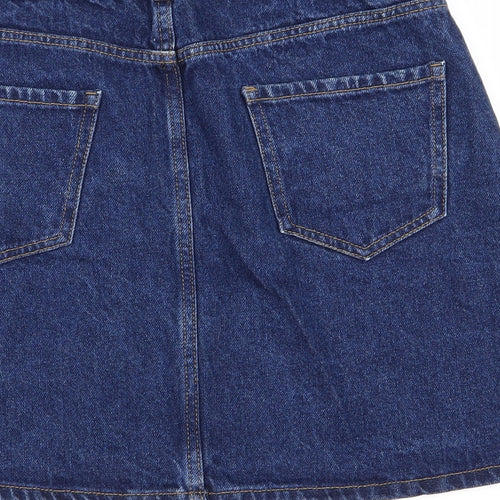 Preworn Womens Blue  Denim Straight & Pencil Skirt Size 10