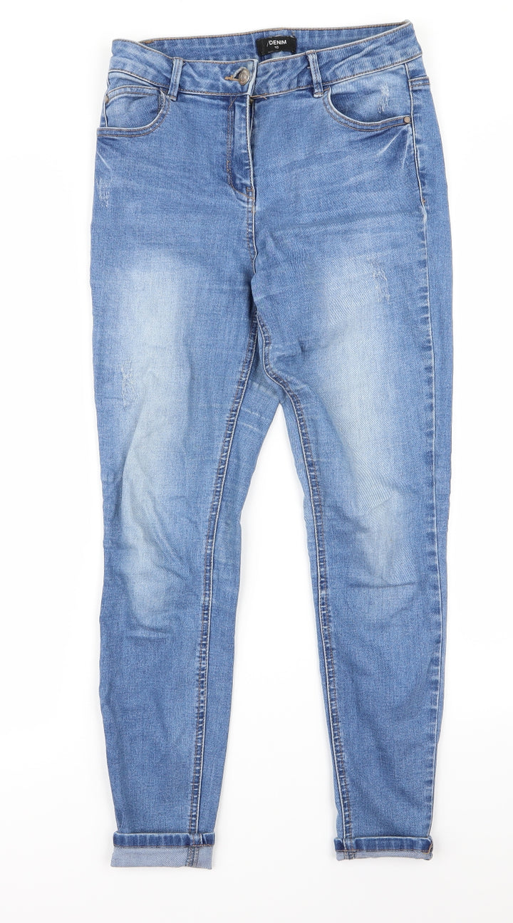 Denim Womens Blue   Tapered Jeans Size 10 L20 in
