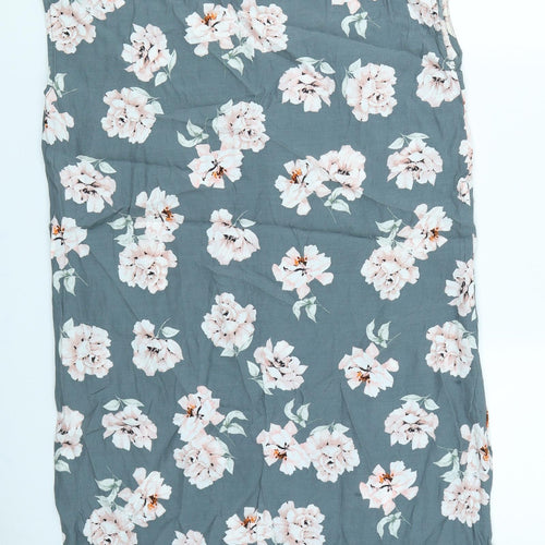 New Look Womens Grey Floral  Shirt Dress  Size 10