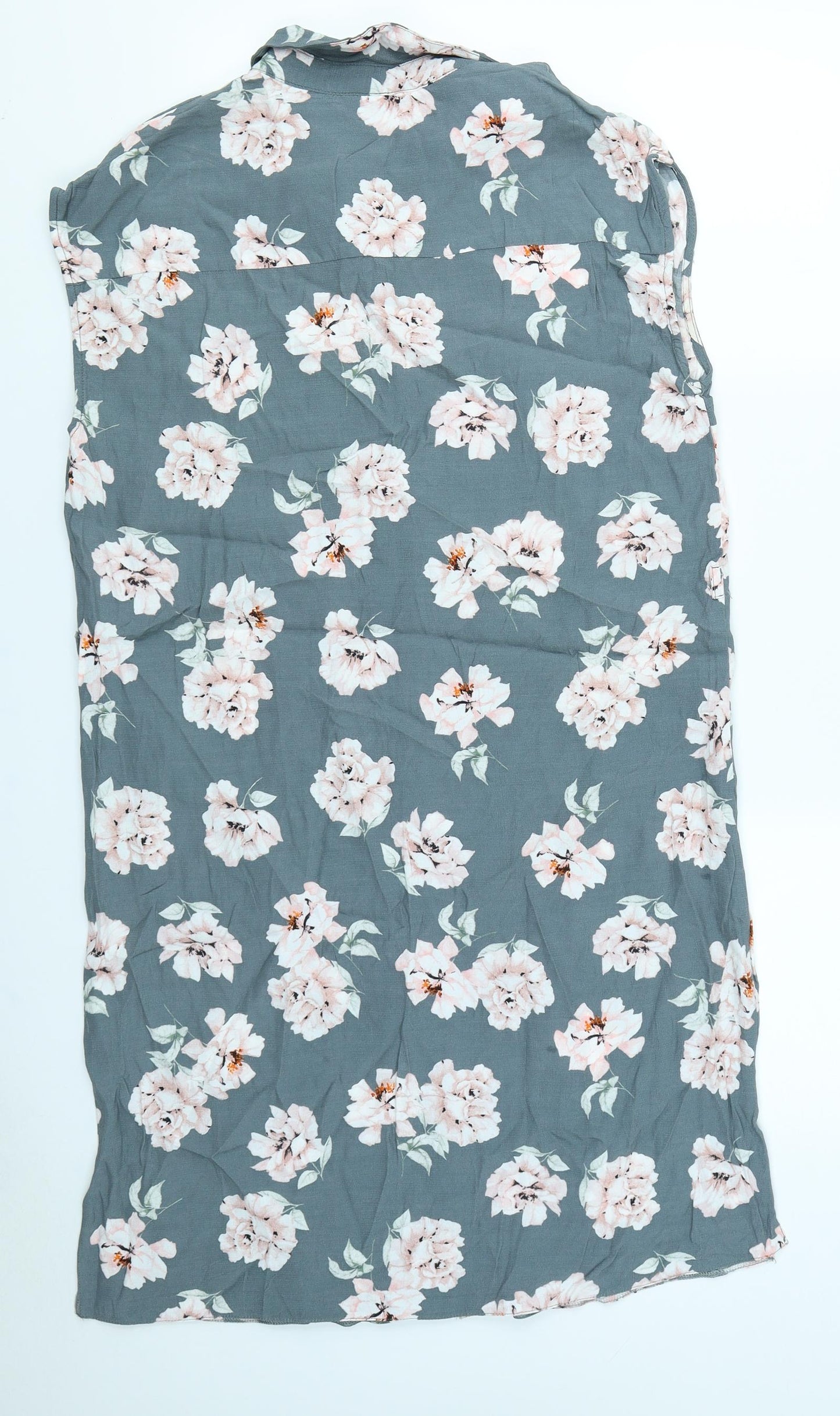 New Look Womens Grey Floral  Shirt Dress  Size 10