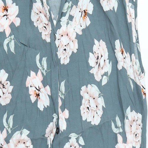 New Look Womens Grey Floral  Shirt Dress  Size 10