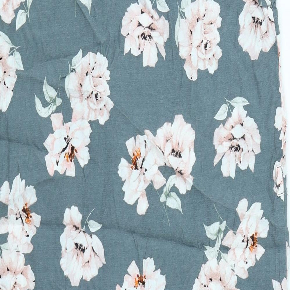 New Look Womens Grey Floral  Shirt Dress  Size 10