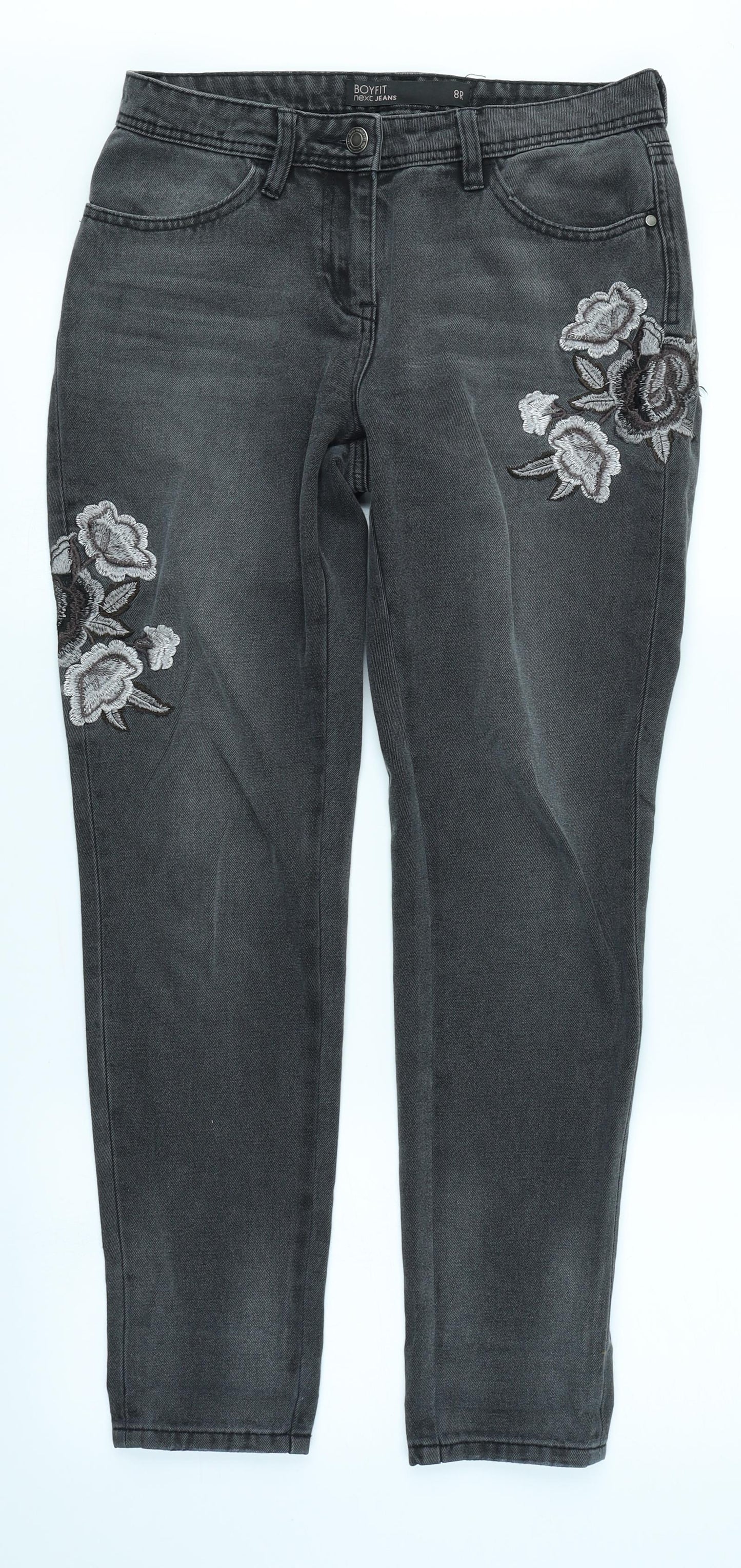 NEXT Womens Grey  Denim Skinny Jeans Size 8 L27 in