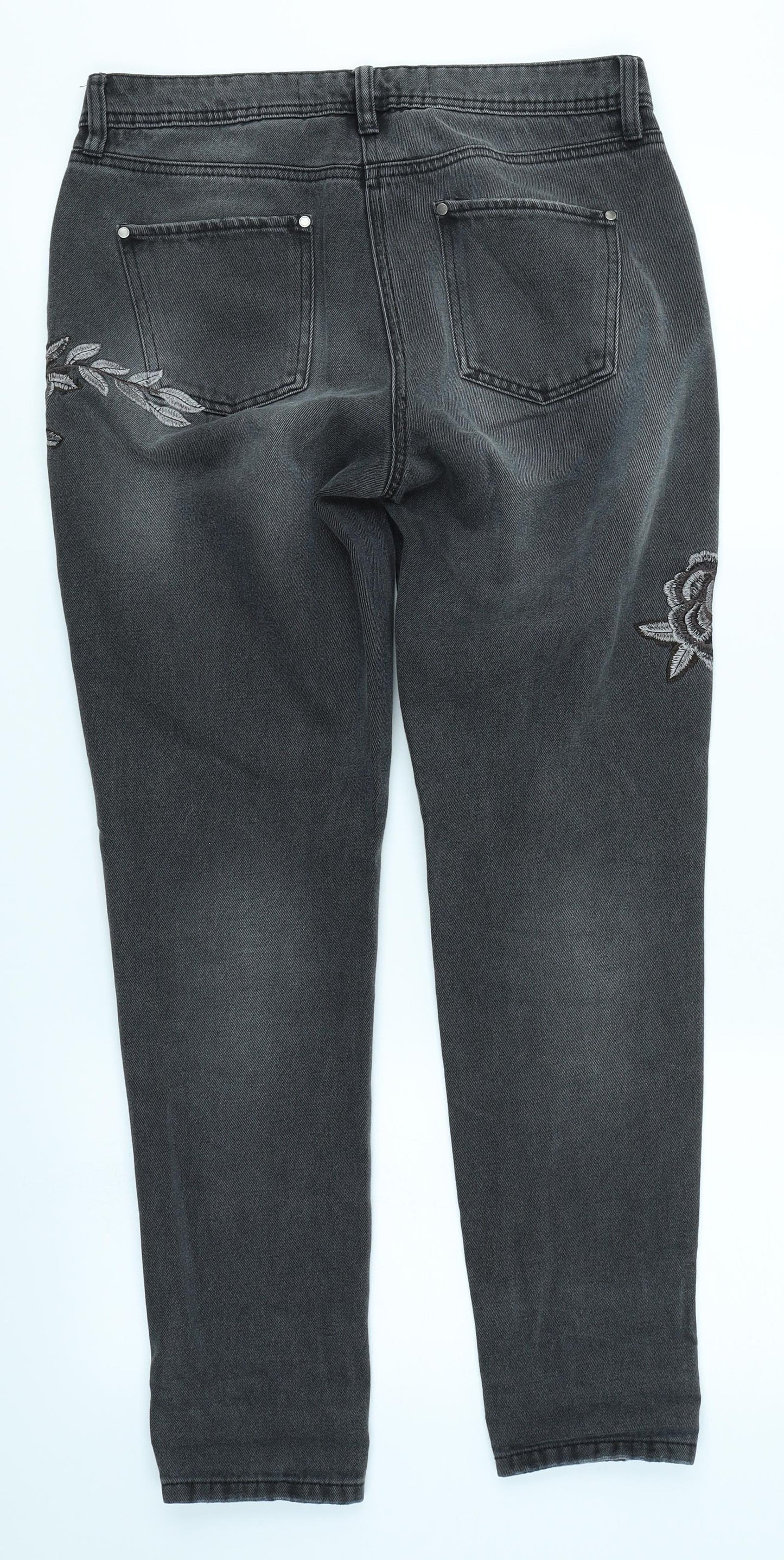 NEXT Womens Grey  Denim Skinny Jeans Size 8 L27 in