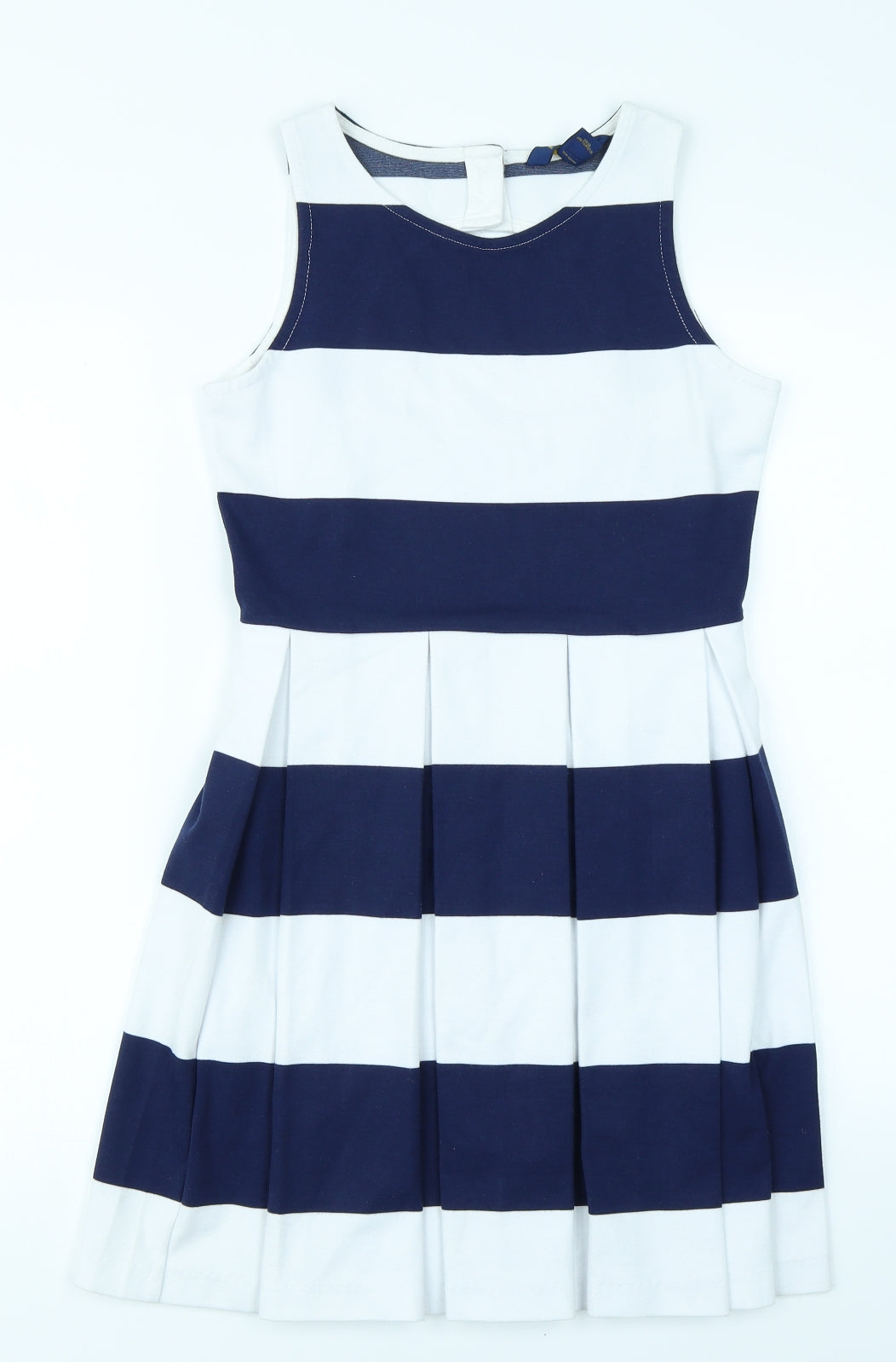 Polo Womens Blue Striped  Fit & Flare  Size 16