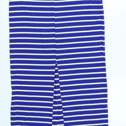 Dorothy Perkins Womens Blue Striped  Bandage Skirt Size 8
