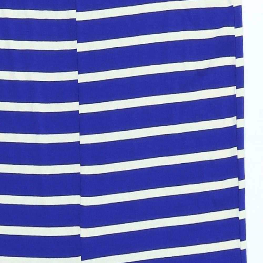 Dorothy Perkins Womens Blue Striped  Bandage Skirt Size 8