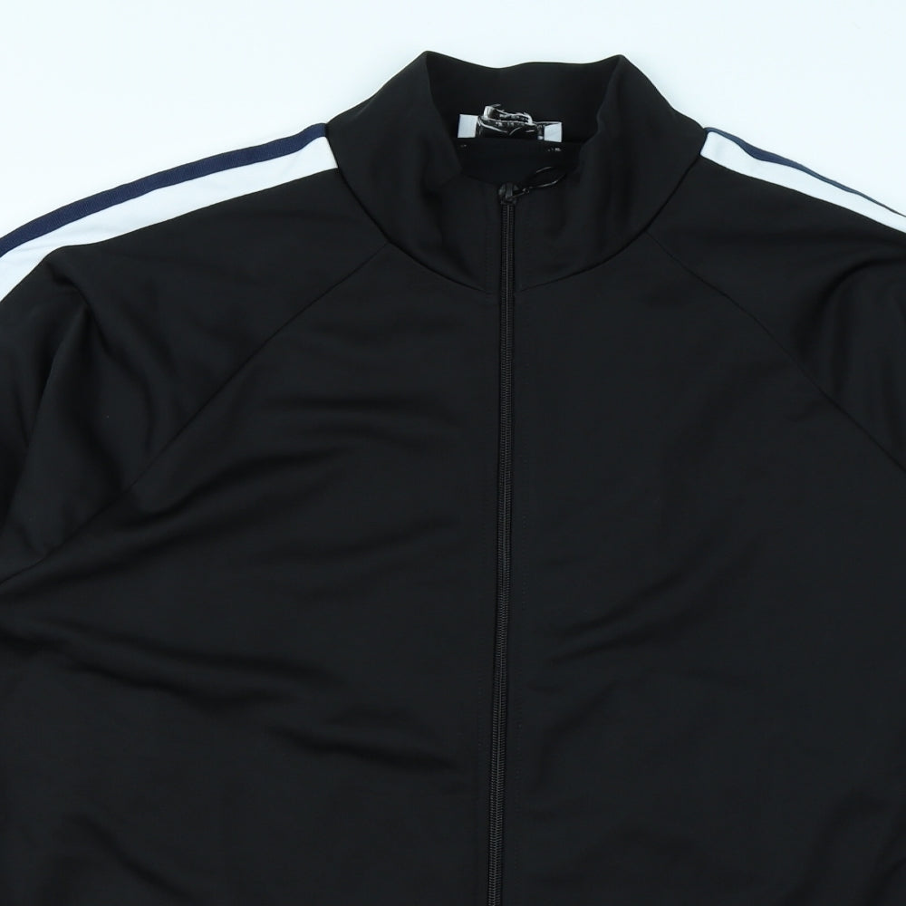 Preworn Mens Black   Full Zip Sweatshirt Size L