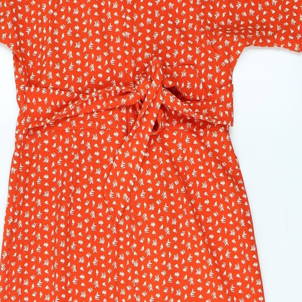 Warehouse Womens Red Polka Dot  Pencil Dress  Size 10