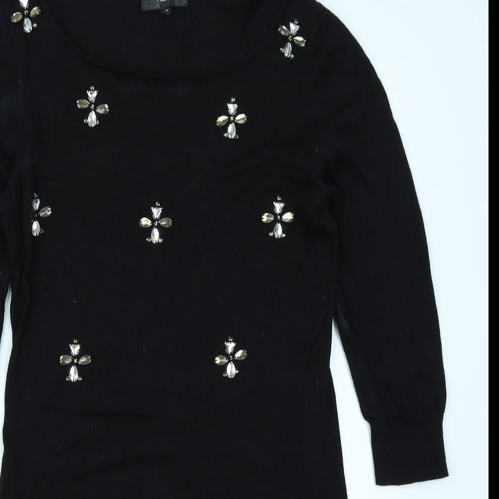 NEXT Womens Black  Knit Jumper Dress  Size 12