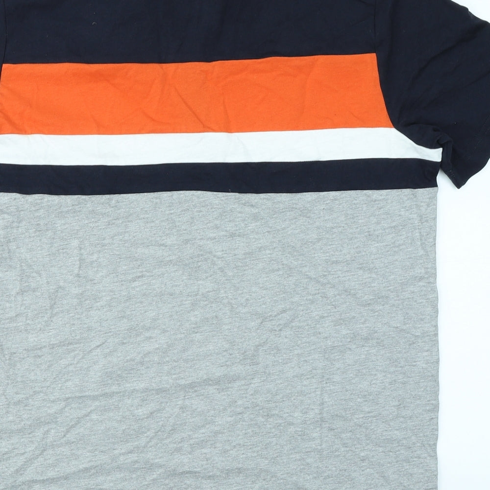 Very Mens Grey Colourblock   Polo Size M