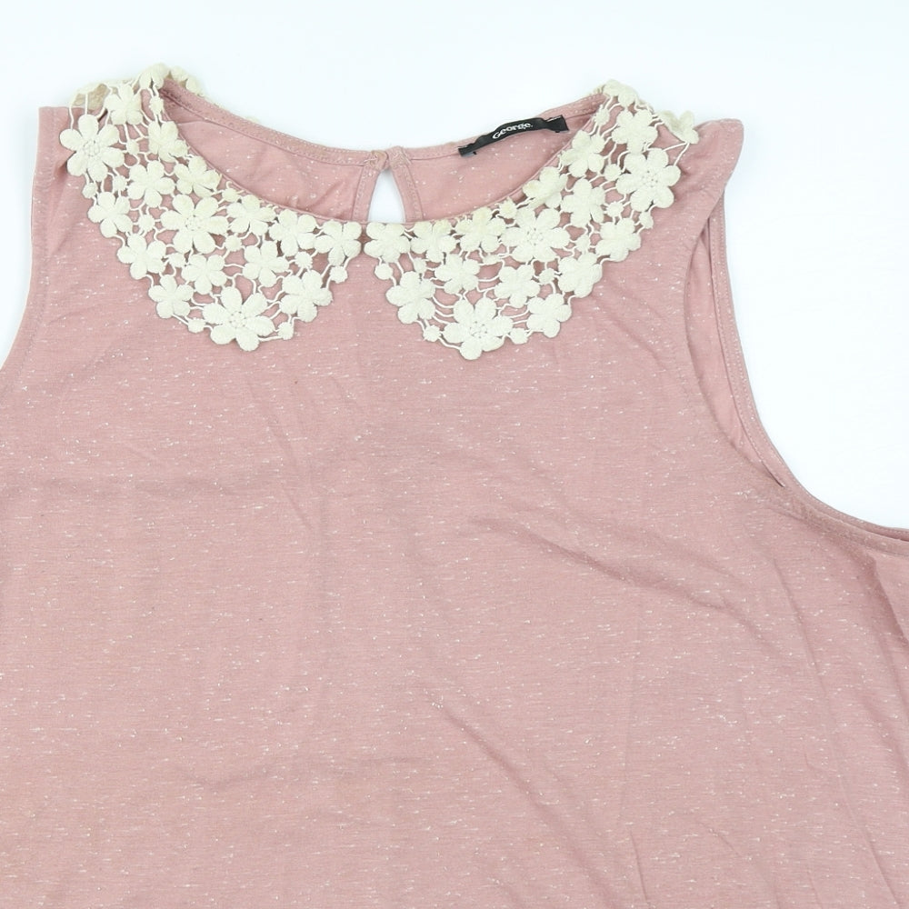 George Womens Pink   Basic T-Shirt Size 22
