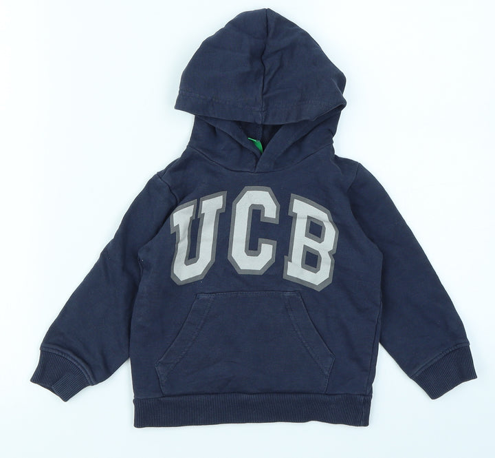United Colors of Benetton Boys Blue   Pullover Hoodie Size 2 Years