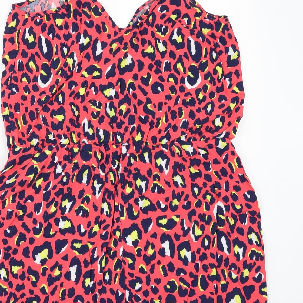 Papaya Womens Orange Animal Print  Playsuit One-Piece Size 14