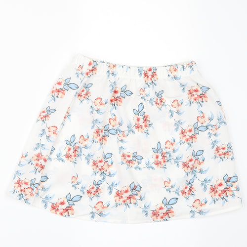 SheIn Girls White Floral  Mini Skirt Size 8 Years