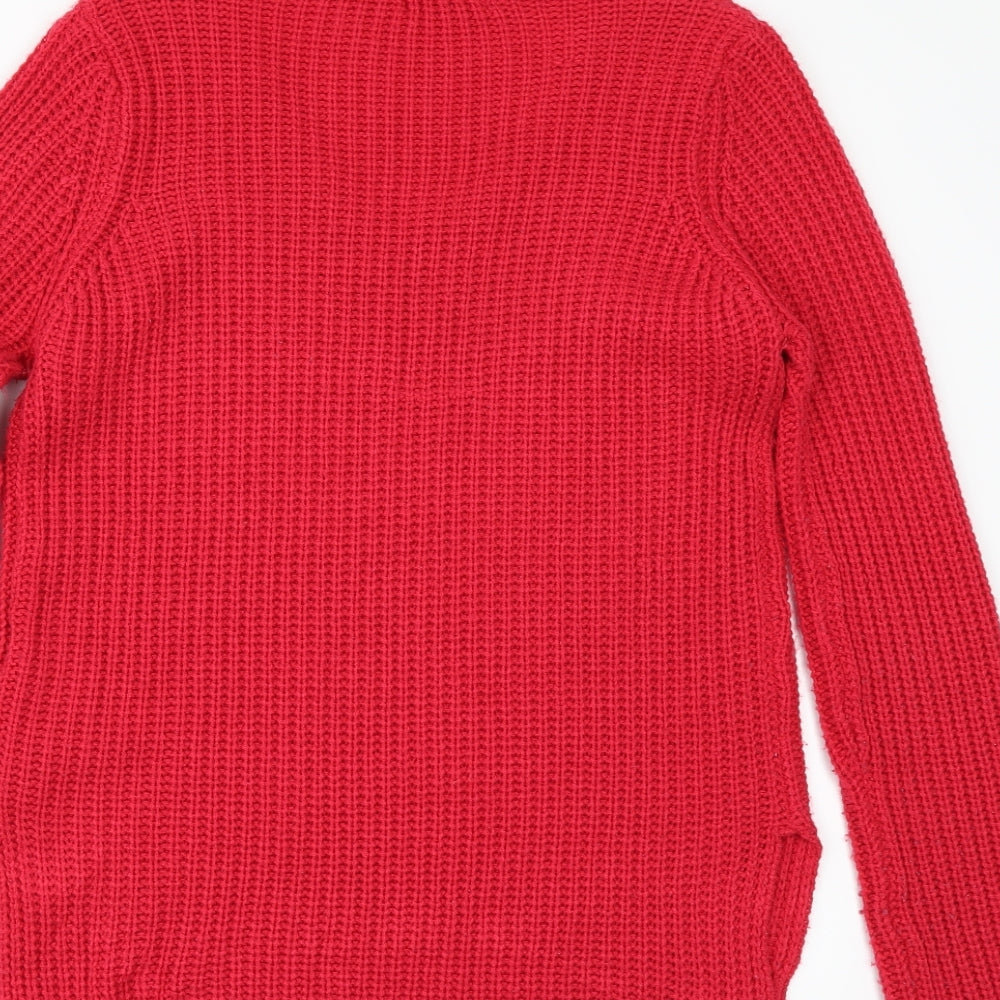 Papaya Womens Red   Pullover Jumper Size S  - V NECK