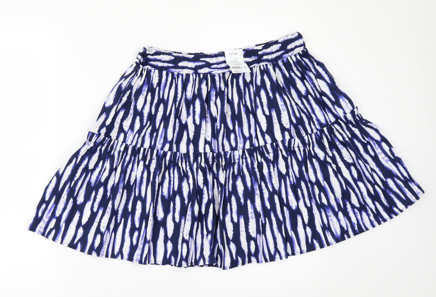 George Womens Purple Geometric  Skater Skirt Size 12