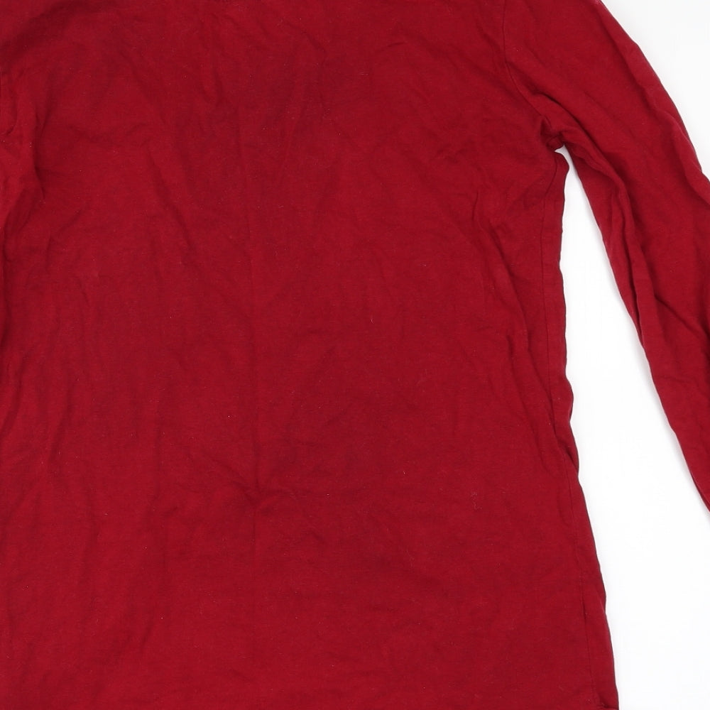 Primark Womens Red Solid  Top Pyjama Top Size XS