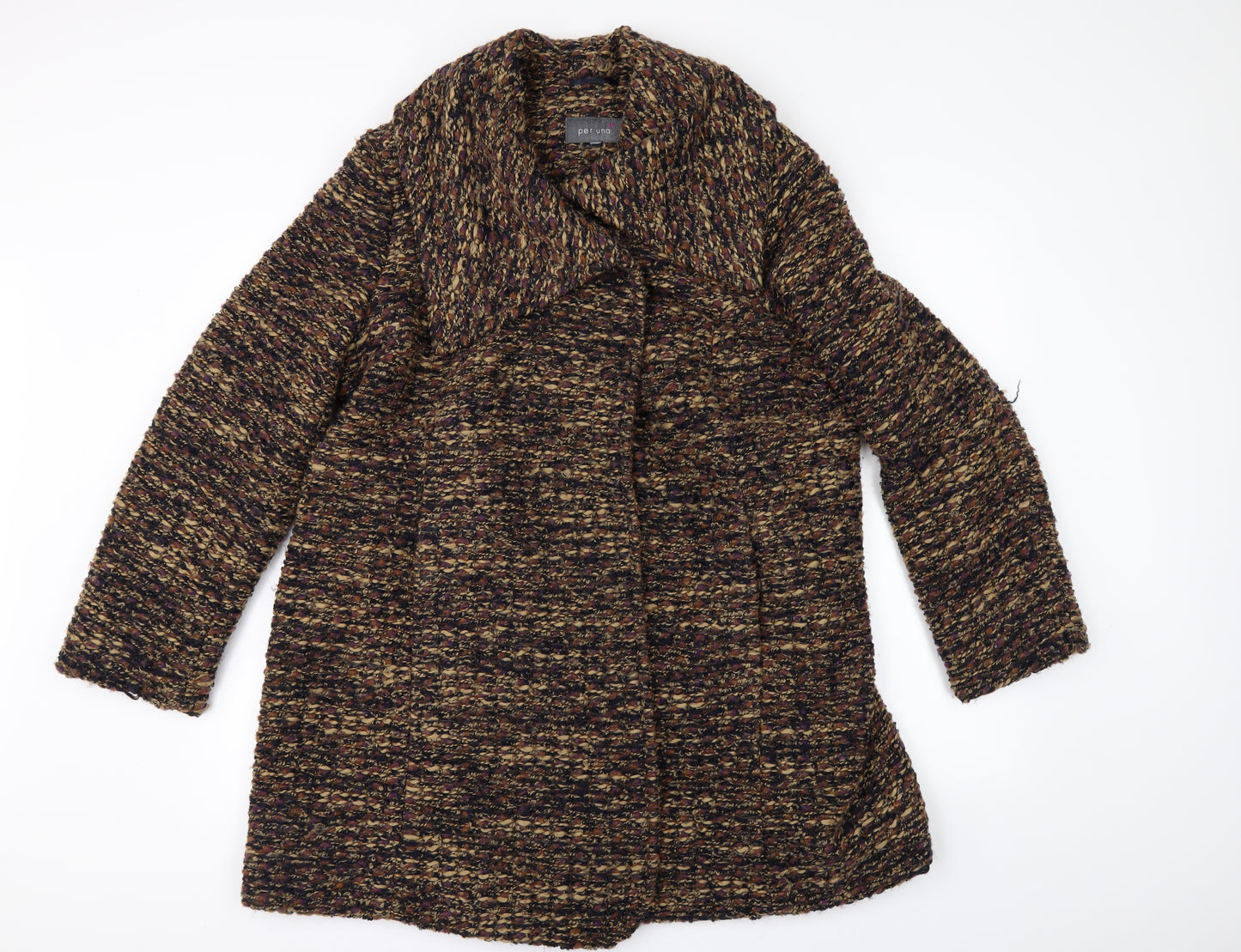 Per Una Womens Brown   Overcoat Coat Size 18