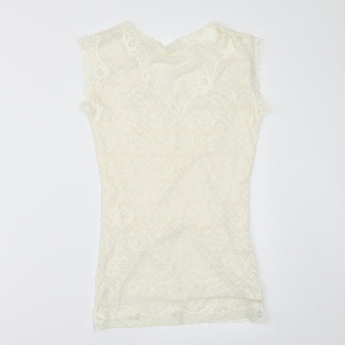 prew Womens Ivory   Basic Blouse Size S