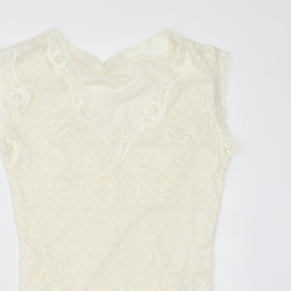 prew Womens Ivory   Basic Blouse Size S