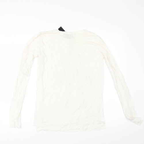 Preworn Womens Ivory   Basic T-Shirt Size 6